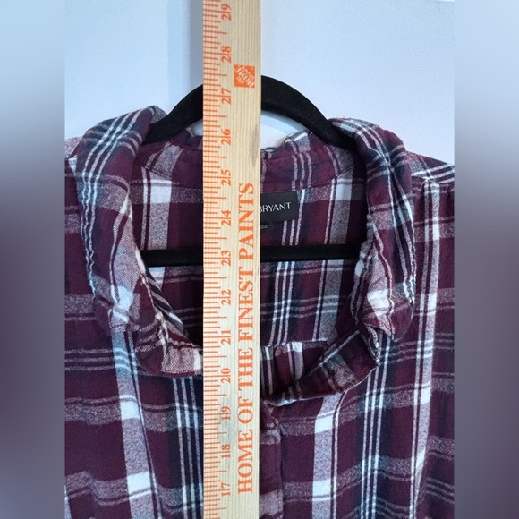 Lane Bryant Purple Plaid Button Front Peplum Tunic Top 26/28 - Picture 11 of 14